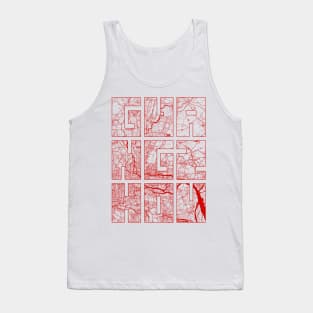 Guangzhou, China City Map Typography - Oriental Tank Top